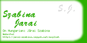 szabina jarai business card